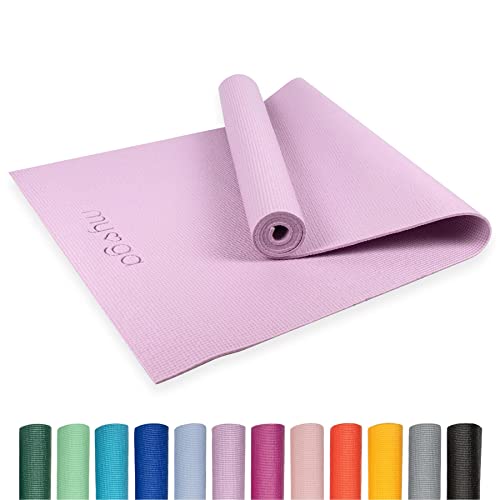 Myga Yoga Mat - Non-Slip Exercise Mat for Yoga, Pilates, Meditation & Fitness - Lightweight Yoga Mat for Travel - Multipurpose Mat for Men & Women for Home Gym & Studio - Lilac