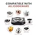 Elite Gourmet ESB100B Countertop Single Coiled Burner Electric Hot Plate, Temperature Control, Indicator Light, Easy to Clean, Black