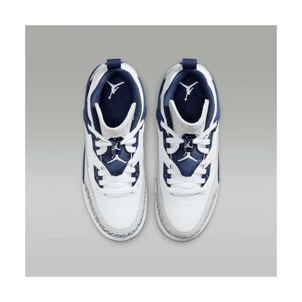Jordan Spizike Low Big Kids' Shoes (FQ3950-140, White/Neutral Grey/Anthracite/Midnight Navy) - Image 5