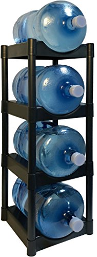 Bottle Buddy 4 Tray Water Bottle Racking Storage System, One Size, Black - //coolthings.us