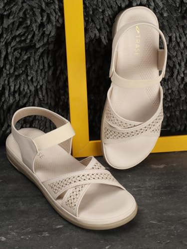 Image of TRASE Casual Flat Sandals For Women | Footwear For Woman | Flats | Women Sandals | Comfortable Sandals For Women And Girls | Softs And Stylish Sandal For Office And Daily Use