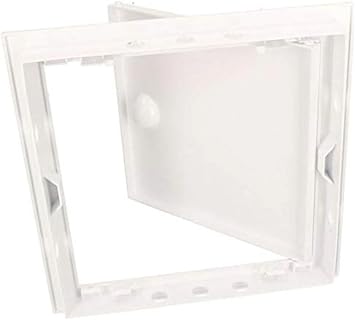 KOTARBAU - Access Panel - 200 mm x 400 mm - ABS Plastic - Inspection Door - White - Maintenance Hatch - Snap Closure - Sturdy Opening - Universal