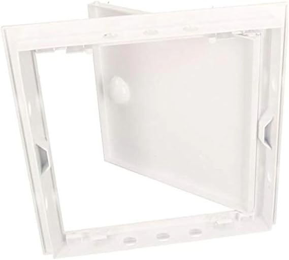 KOTARBAU - Access Panel - 200 mm x 400 mm - ABS Plastic - Inspection Door - White - Maintenance Hatch - Snap Closure - Sturdy Opening - Universal
