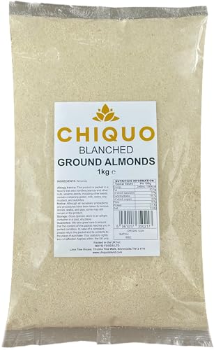 Chiquo Blanched Ground Almonds 1kg - Premium Velvety Almond Flour for Keto Baking & Cooking | Snacks | Soups