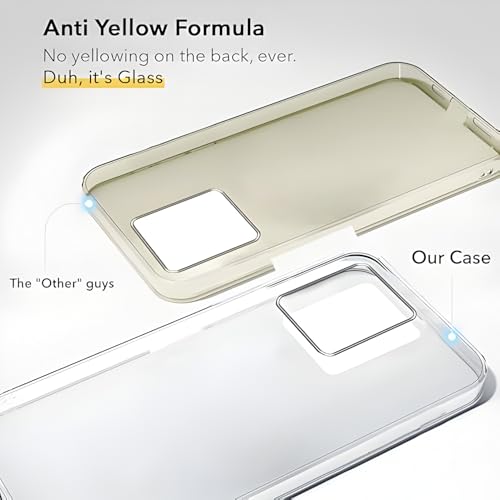 Image of Lifetime Anti-Yellow Clear Back Cover Case for Motorola Edge 40 Neo (Sleek Crystal Hard Back | Shockproof Protection with Camera Protection)