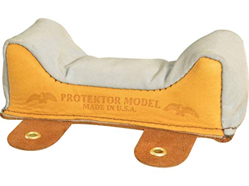 Protektor Super Slick Silver Wide Owl Ear Front Shooting Rest Bag Leather Tan...