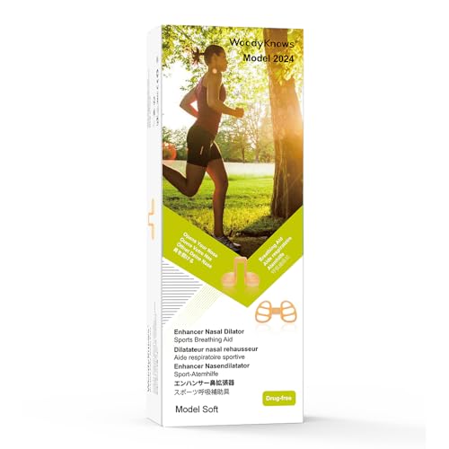 WoodyKnows Enhancer Nasendilatatoren, Modell 2024 Standard, verbessert den Luftstrom beim Sport, hilft bei verstopfter Nase (L 4 Pack)