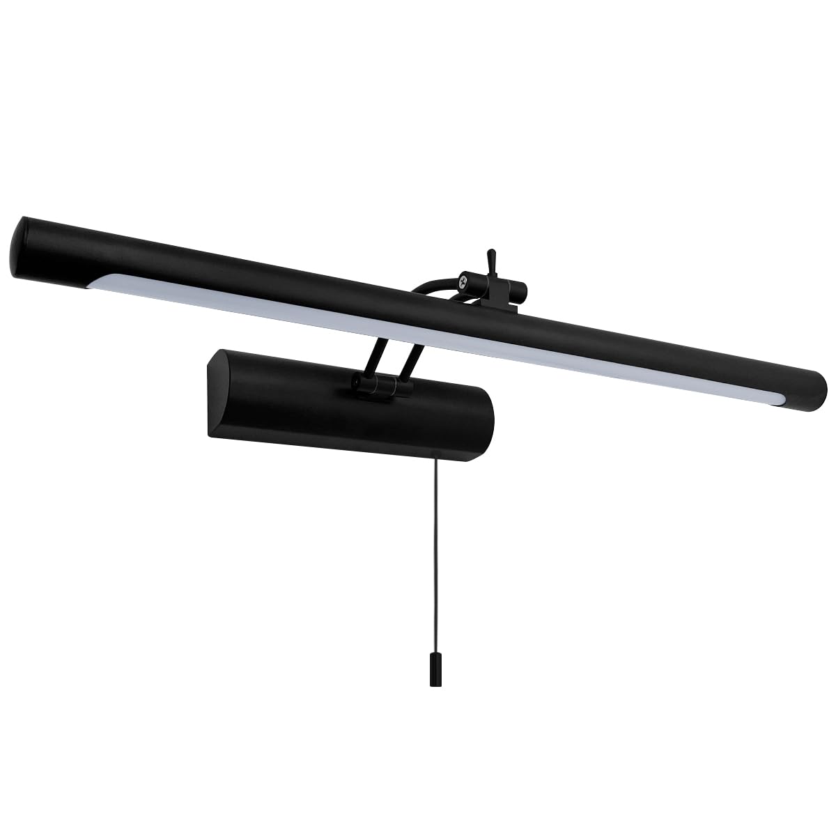 Long Life Lamp Company Adjustable Black LED Mirror Light IP44 6500K Pull Cord Control ML26