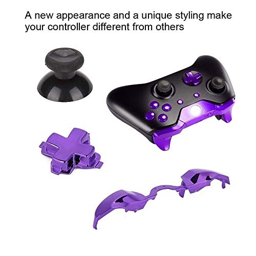 Image of Replacement Parts Repair Full Set ABXY Dpad Triggers Buttons Kits Controller Mod L1 R1 L2 R2 for Xbox One Elite XboxOne Elite (Purple)