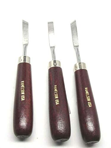 3pc Dog Leg Chisels for Wood Carving RAMELSON USA