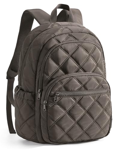 Image of BAGSMART College Laptop Backpack,Cute Travel Backpack for Women,Quilted Computer Bookbag