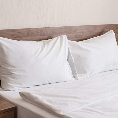 Arkwright Bulk Fitted Bed Sheets - (Case Of 24) Soft, Durable Cotton Blended Bedding Essentials Supplies For Hosts Of Hotel, Motel, Or Rental Properties, White, Queen 60 X 80 X 12 In. #TOP4