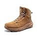 NORTIV 8 Men's Military Tactical Boot Lightweight Comfortable Boots for Work All Day Side Zipper Motorcycle Combat Hiking Boots Metrostrike(8-9 Inches),Size 12,Coyote Suede