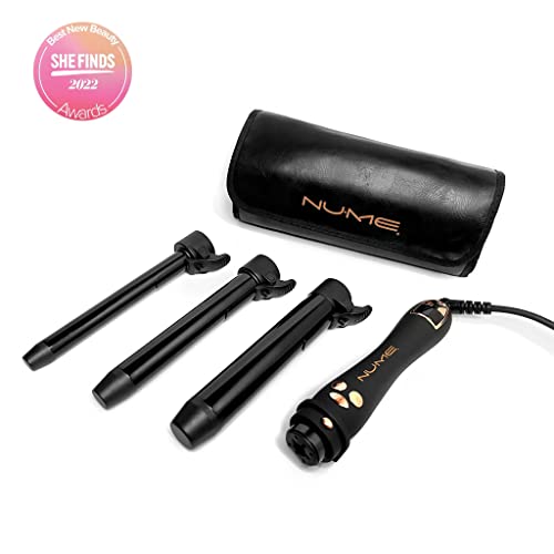 Nume Automatic Curling Iron, 3 In 1 Curling Wand Set For Beach Waves, Hair Curler With 3 Interchangeable Tourmaline Ceramic Barrels, Professional Hair Curler Set For Short, Long Hair, Hair Styling Kit #TOP3