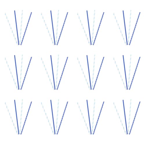 Beavorty 200 pitillos desechables de papel azul estilos mixtos