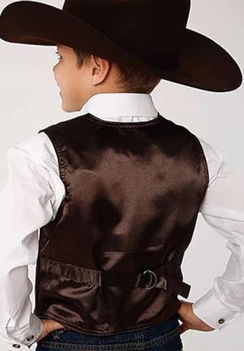 Boys Suede Leather Vest Retro Denim Style Sleeveless Jacket Waistcoat2