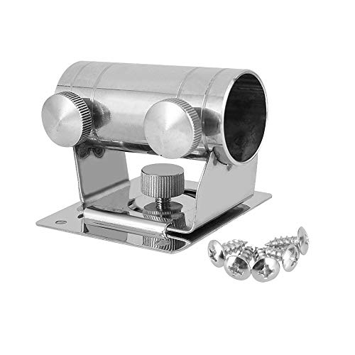 CozofLuv - Soporte para sombrilla de pesca en maletín de pesca, soporte para paraguas, soporte de acero inoxidable para silla de pesca, sombrilla para balcón, soporte de sombrilla ajustable, 1 unidad