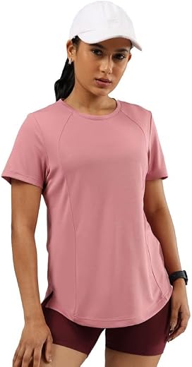 BlissClub Womens Polyester Regular Cloudflex Round Neck Tee | Weightless Comfort All Day Long | Feels Like Second Skin| Fl...