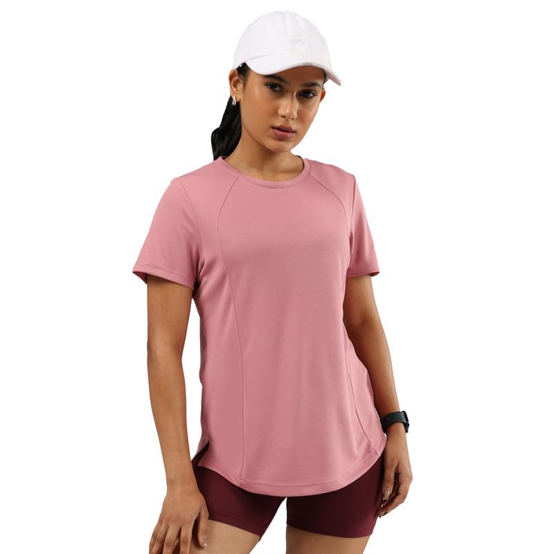 BlissClub Womens Polyester Regular Cloudflex Round Neck Tee | Weightless Comfort All Day Long | Feels Like Second Skin| Fl...