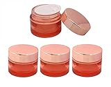 4 Pack Cosmetic Jar Empty Pink Glass Jar Travel Cream Jar Makeup Sample Container Pot For Cream...