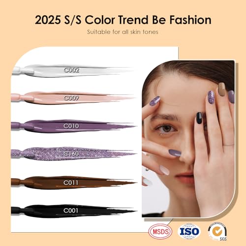 Kit de 6 esmaltes de gel tonos tierra suaves miniatura 3