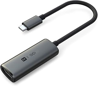 GIDi [1 PACK] USB C to HDMI 8K, Type 2.1 8K@30Hz / 4K@120Hz, Thunderbolt 3 Compatible,HDCP & HDR Supported, Extend Mirror compatible with Lenovo, Dell, HP, MacBook and also iPad Pro/Air more GIDI-1PK