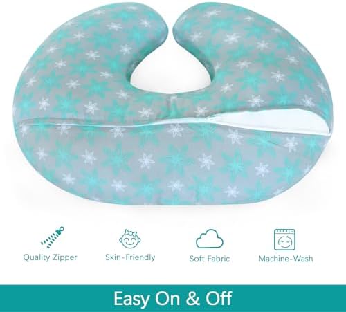 Boppy Yastık için Emzirme Yastığı Kılıfları Fermuarlı Kılıflı 2'li Paket Güvenli Ultra Yumuşak ve Nefes Alabilir Emzirme/Konumlandırma Kılıfı Erkek Çocuk/Kız Bebek için - Görsel 4