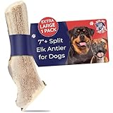 Devil Dog Pet Co. Split Elk Antlers for Dogs, Extra Large 7'+, 1 Pack, Grade A Long Lasting Chew for Aggressive Chewers, Premium USA Naturally Shed Antler – Healthy, No Odor, Durable Dog Chew