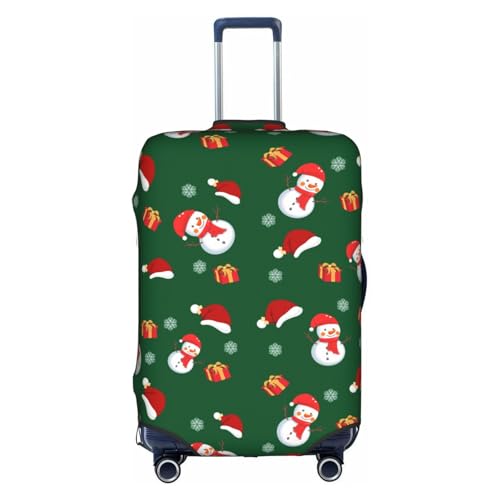 Travel Luggage Cover Christmas Snowman Christmas Hat Snowflake Gift Fashion Washable Baggage Suitcase Protector Fit For Luggage X-Large