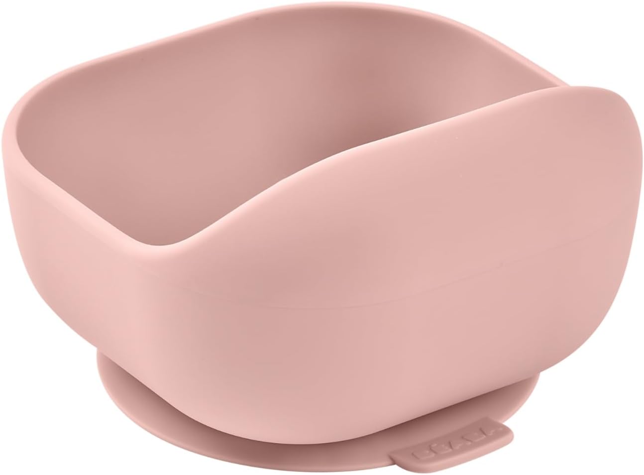Béaba - Silicone Bowl with Suction Cups - Baby and Children - Food and Weaning - Non-Slip - Sticks Perfectly to the Table and the high Chair Tray - Microwave Safe - Pink