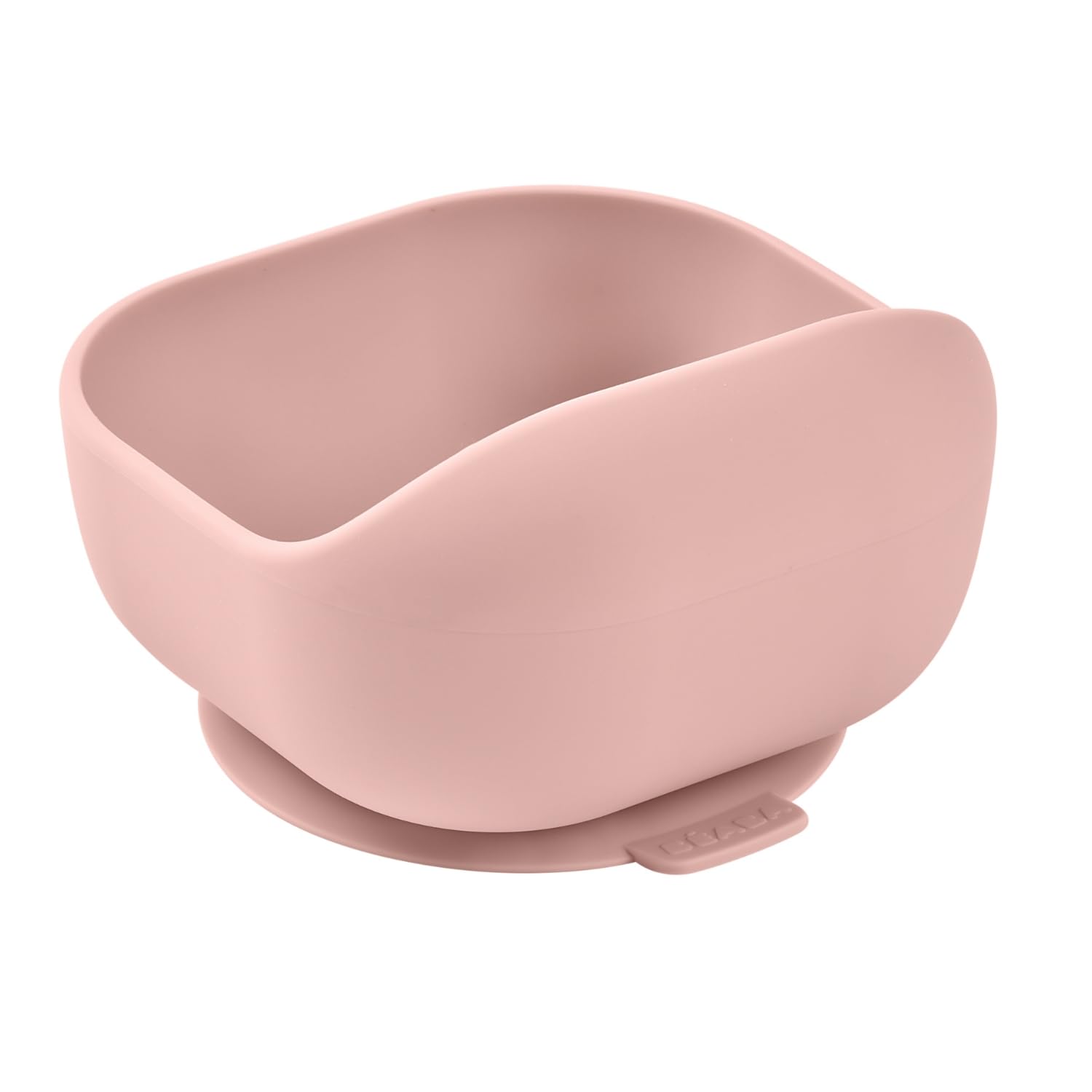 BÉABA - Silicone Bowl with Suction Cups - Baby and Children - Food and Weaning - Non-slip - Sticks perfectly to the table and the high chair tray - Microwave safe - Pink