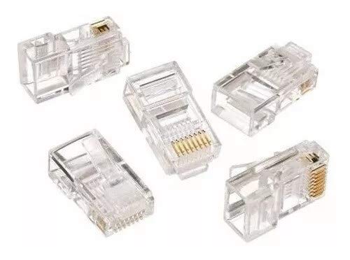 100 conectores RJ45 para cabo de rede