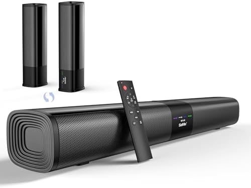 Saiyin Soundbar for TV, Sound Bar with Optical/ARC/AUX and Blueto...