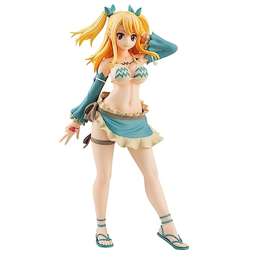 Zhongkaihua Fairy Tail Lucy Heartfilia Figurine Verseau 17 cm Pose debout Figurine Anime Periphery en PVC Décoration de boîtier d'ordinateur Cadeau pour les...