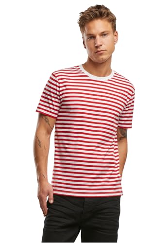 Brandit Jerseyshirt Stripe TS red-White Gr. M