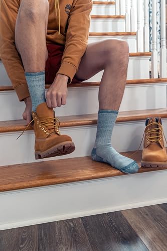Timberland Men's Wool, Hiking, Winter, Thermal Boot, Full Cushioned Crew Socks with Arch Support4