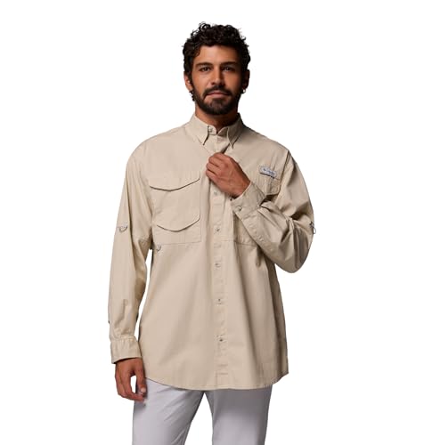 Columbia Bonehead Chemise à Manches Longues pour Homme, fossile, Taille XL