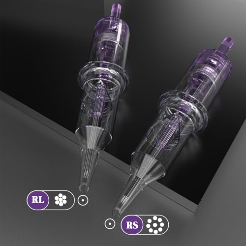 Image of Wormhole Tattoo Cartridge Needles, 50pcs Mixed Sizes Disposable Tattoo Needles 3RL 5RL 7RL 9RL 11RL Round Liner for Tattoo Pen Cartridge Machine Permanent Makeup (RL)