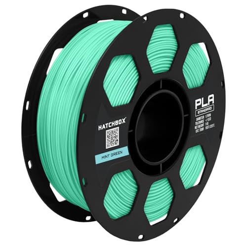 Image of HATCHBOX 1.75mm Mint Green PLA 3D Printer Filament, 1 KG Spool, Dimensional Accuracy + /- 0.03 mm, 3D Printing Filament