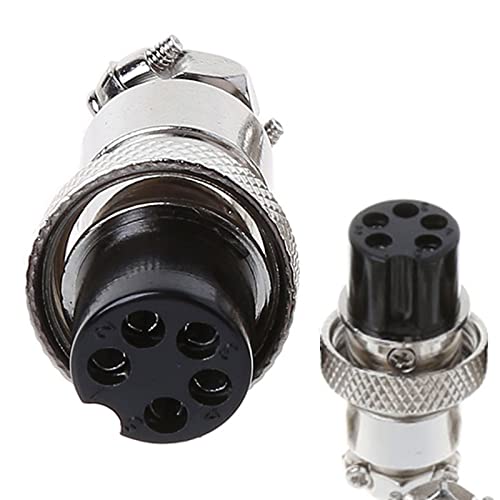 Conector eléctrico hembra tipo GX16 5 pines 16mm miniatura 3