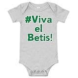 Viva el Betis! Baby Gift, Football Fan Baby Short Sleeve one Piece Athletic Heather