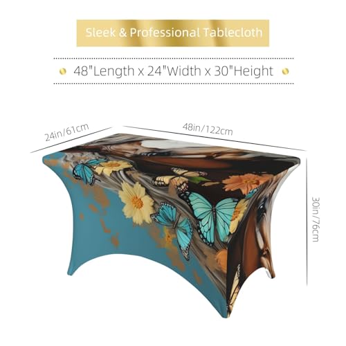 Nappe rectangulaire 1,2 m extensible élasthanne à motif cheval - 6