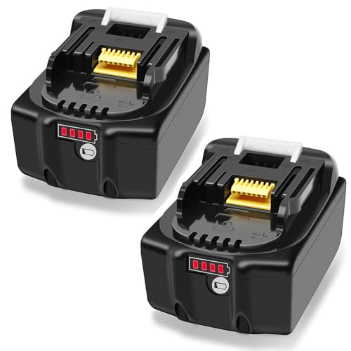 2 sztuki BL1860B 18V 6,0Ah 6000mAh BL1850B akumulatory do narzędzi kompatybilne z Makita 18 V akumulator 6 Ah do Makita DDF482Z DDF484Z DDF485Z DDF487Z DDF489Z, akumulatorowa piła łańcuchowa DUC353