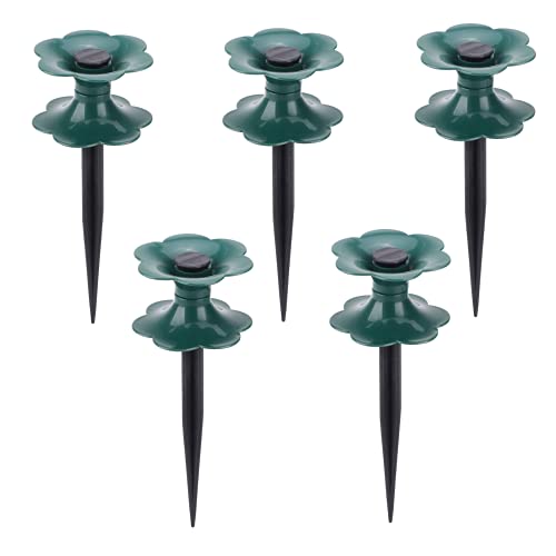 Marooma 5 Packs Garden Hose Guide, Flower Shaped Water Hose Holder Spike Stand with Stake, Garden Plant Saver for Outdoor Lawns Yards