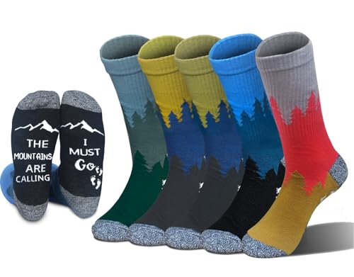 Image of ANOTION Funny Hiking Socks for Men & Women - Moisture Wicking Lightweight Compression Socks,Women Hiking Socks Summer