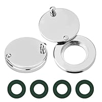 Türspion Abdeckung, 2Pcs Türspion Abdeckung nach Türlochabdeckung mit Selbstklebendem Installationswerkzeug Door Peephole Coverfür Zuhause Hotel Schlafsaal Büro Gucklochschutz Silber