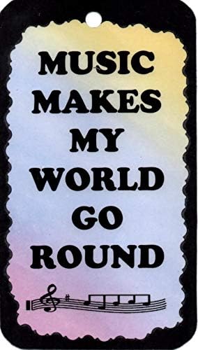 Set Of 2 Music Musician 3 1/2" x 6" Kitchen Decor Signs/Plaques/Magnets Sayings 5100 Music Makes My World Go Round Birthday Christmas Friendship Family Band Thank You Marriage House Warming Anytime Gifts image 2