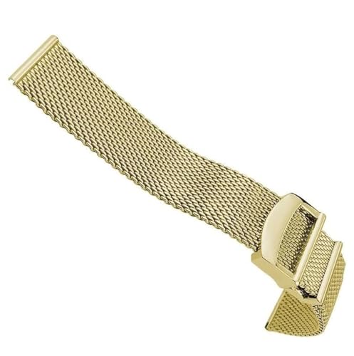 Bracelet montre maille tissée acier inoxydable pour IWC Mark 18 Portofino 20mm rose