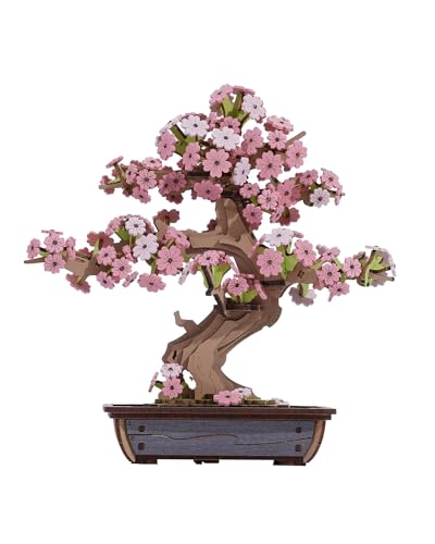 ROWOOD Sakura Bonsai 3D Puzzle, DIY Holzpuzzle Modellbausatz Für...