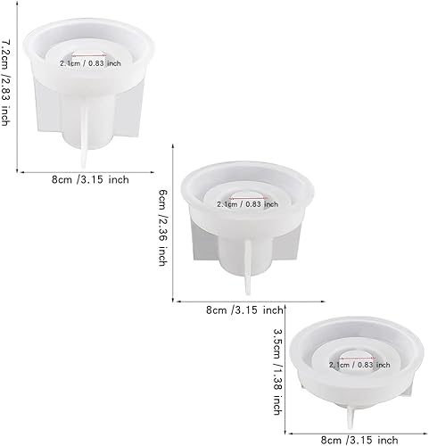 Miniatura 2 de Molde de vela cónica, 3 moldes de silicona para portavelas de bricolaje, moldes de velas para hacer candelabros de cemento, moldes de silicona para